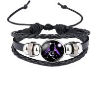 UBBVPKY Pulsera Trenzada Con Los 12 Signos Del Zodiaco Que Brilla En La Oscuridad - Pulsera Luminosa Ajustable Unisex Serie Time Gems Pulsera Con Los Signos Del Zodiaco, Géminis