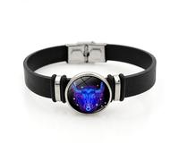 UBBVPKY Pulsera Vintage De Doce Constelaciones Del Zodiaco, Con Personalidad, Signos Del Zodiaco, Pulsera Espiritual De Cuero Sintético Para Mujeres Y Hombres, Regalo De Cumpleaños, Tauro