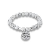 UBBVPKY Pulseras Del Zodiaco Para Hombres Y Mujeres, 12 Constelaciones, Cuentas De Turquesa Blanca Natural, Pulsera De Cumpleaños, Horóscopo, Joyería, Regalo, Virgo