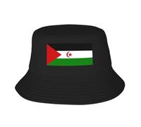 UBBVPKY Sombreros De Pescador para Mujer Y Hombre con Estampado De La Bandera del Sahara Occidental Sombreros De Playa Plegables para Viajes Playa Senderismo Y Actividades Al Aire Libre