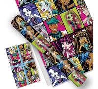 UBBY 5 hojas de papel de regalo de Monster de 51 x 75 cm, papel de estraza duradero, para cumpleaños infantiles, fiestas, decoración festiva (álbum de fotos)