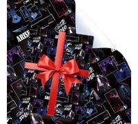 UBBY 5 hojas de papel de regalo Solo Leveling, 51 x 75 cm, papel de estraza duradero, anime, para niños y niñas, almacenamiento de fiestas, decoración festiva (negro)