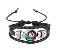 UBBY Demon Slayer - Pulseras para parejas, diseño de anime, joyas de dibujos animados, regalo para cumpleaños, Navidad, cosplay, accesorios de atuendo, Eine Grösse, Cuero sintético, Sin piedras