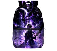 UBBY Solo Leveling Mochila escolar infantil impresa en 3D para estudiantes - 41 x 30 x 14 cm (16 pulgadas) Mochila escolar de estilo fresco para adolescentes y niños, Con el dragón, Mittelgroße