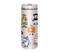 UBBY Tung Tung Tung Sahur Botella de agua de acero inoxidable, 590 ml, Curious, botella deportiva plegable de acero inoxidable con pajita, divertidos diseños de dibujos animados para viajes, trabajo