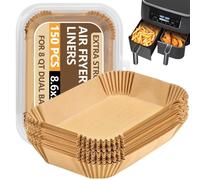 Ubeesize Air Fryer Free Finers desechables para Ninja 150 PCS Papel de pergamino sin palo para Ninja DZ201/DZ401 Dual Aceite Agua Agua de agua Food F