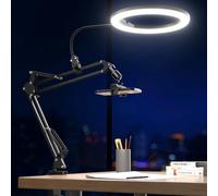 UBeesize Anillo de luz de 10 Pulgadas con Soporte para teléfono, luz LED para Selfie con Soporte y Soporte para teléfono, luz de Escritorio para iPhone, trípode de Escritorio para grabación de Video,