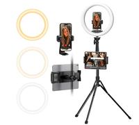 UBeesize Anillo de luz de 12 Pulgadas con Soporte de trípode Extensible de 74 Pulgadas y iPad, Soporte para teléfono, luz Circular LED con teléfono, Soporte para Tableta para grabación de Video,