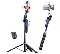 UBeesize Gimbal - Trípode para teléfono móvil con rotación de 360 °, con mando a distancia, reconocimiento automático de rostro, trípode para smartphone con luz para YouTube Tiktok Live Streaming Vlog