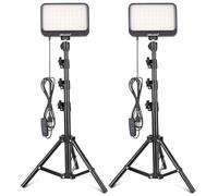 UBeesize Kit de luz LED para Estudio de Video, 16 filtros de Color, Soporte de trípode Ajustable con Cabezal de Bola, iluminación de fotografía para grabación de Video