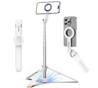 UBeesize MagSafe - Trípode magnético de apertura automática de 70 pulgadas para iPhone, palo selfie con control remoto, soporte portátil para grabación, viajes y vlogging, compatible con iPhone