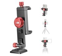 UBeesize Soporte de trípode de Metal para teléfono con Base Arca QR, 3 perillas de Control de 360°, Adaptador de trípode para teléfono Celular, para iPhone, Samsung, trípode de Escritorio, Soporte