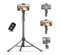 UBeesize Trípode para teléfono de 72 Pulgadas y Palo para Selfie, Soporte de trípode para cámara con Control Remoto inalámbrico y Soporte para teléfono, Compatible con iPhone y Android