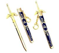 Ubephant Llavero The Legend of Zelda: Espada Maestra con Letrero Metálico Esmaltado para Fanáticos