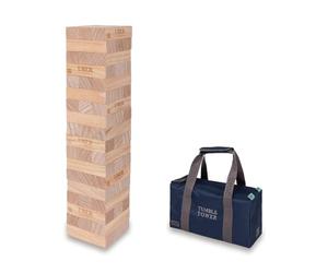 Uber Games - Torre de caída - Pino - Tamaño grande - Construye hasta 4 pies de altura - Juegos de jardín gigantes - Torres de madera - Pino sostenible - Ideal para eventos, bodas y fiestas