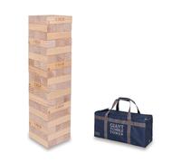 Uber Games Torre gigante de madera, construida hasta 5 pies de alto, pino certificado FSC, juegos de jardín gigantes, fácil instalación, ideal para eventos, bodas y fiestas, incluye bolsa de
