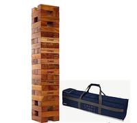Uber Games Torre tambaleante XL juego de madera ECO - Torre apilable de calidad superior (madera dura hasta 150 cm)..
