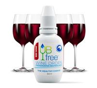 UBfree - Gotas de vino, removedor de sulfito e histamina para vino tinto, natural, inodoro, insípido, reduce dolores de cabeza y alergias, portátil, 1 paquete rojo