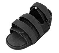 Ubiotex Zapato post-quirúrgico talo, Ambidiestro, Puntera al aire libre, Cierre de velcro, Talla 45-47, Color Negro