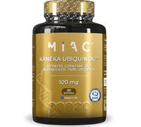 Ubiquinol Kaneka 100 mg | Coenzima Q10 con Ubiquinol Kaneka | Potente fórmula con CoQ10 para energía celular, salud cardiovascular y función cognitiva | Vegano/Sin Gluten