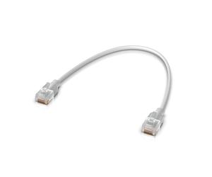 Ubiquiti Cable patch UniFi Etherlighting 0,3 m – Slim Cat6, 2,5 GbE, conector RJ45 transparente UACC-Cable-Patch-EL-0.3M-W