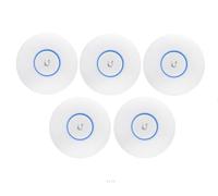 Ubiquiti - Pack de 5 U6+ puntos de acceso WiFi 6, 1500 ft² Cubierta, 300+ Usuarios, PoE, MIMO 2x2, velocidad 573.5/2402 Mbps, montaje en techo, color blanco