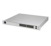 Ubiquiti - UniFi Pro 24-Port PoE Gestionado L2/L3 Gigabit Ethernet (10/100/1000) Energía sobre Ethernet (PoE) 1U Plata