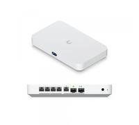 Ubiquiti UCG-Fiber Gateway en la nube de escritorio con switch integrado de 4puertos 2,5 GbE PoE+,1 puerto WAN 10 GbE RJ45, 1pue
