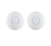 Ubiquiti UniFi U6+ Punto de acceso WiFi 6 - Pack Nexacore de 2 | Hasta 3000 ft² de cobertura, 600+ usuarios, 573,5 Mbps (2,4 GHz) + 2402 Mbps (5 GHz), PoE, montaje en techo, color blanco