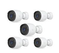 Ubiquiti UVC-G6-BULLET-W 4K 8MP Cámara IP Bullet Exterior Pack 5 Unidades - IP66 PoE Impermeable, Visión Nocturna 30m, AI Detección Personas y Vehículos, Sistema de Videovigilancia Profesional