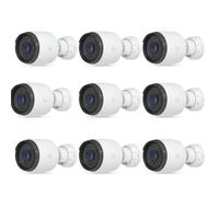 Ubiquiti UVC-G6-BULLET-W 4K 8MP Cámara IP Bundle 9 piezas - Bullet externo IP66 PoE, visión nocturna 30 m, AI personas y vehículos, sistema de videovigilancia profesional