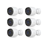 Ubiquiti UVC-G6-BULLET-W 4K 8MP Cámara IP Pack 6 unidades - Bullet externo IP66 PoE, visión nocturna 30 m, AI personas y vehículos, sistema de videovigilancia profesional