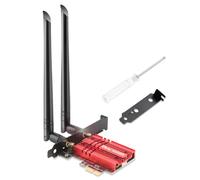 Ubit - Tarjeta Wi-FI PCIe WiFi 6 Bluetooth 5.2, chip AX200, Max 2974 Mbit/s de doble banda (2.4/5 GHz) MU-MIMO, OFDMA, ultra baja latencia, tarjeta de red WLAN soporta WIN10/11 64 bits