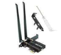 Ubit Tarjeta WiFi 6 para PC | Tarjeta Inalámbrica PCIe WiFi | hasta 5374Mbps con BT 5.2 | Chip Intel AX210, MU-MIMO,OFDMA,Latencia Ultrabaja | Adaptador Tarjeta PCI-E de Doble Banda 802.11AX