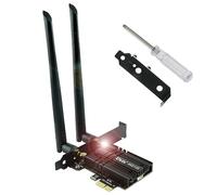 Ubit Tarjeta WiFi 6E para PC | Tarjeta Inalámbrica PCIe WiFi | hasta 5374Mbps con BT 5.3 | Chip Intel AX210, MU-MIMO,OFDMA,Latencia Ultrabaja | Adaptador Tarjeta PCI-E de Doble Banda 802.11AX