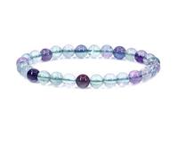 UBJSFASASND Precious Crystal - Pulsera elástica de cuentas redondas de 6 mm, unisex, unisex, 17,8 cm