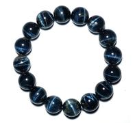 UBJSFASASND Pulsera de ojo de tigre azul para hombre de 12 mm, se adapta a muñecas extragrandes de aproximadamente 8 pulgadas, piedras preciosas naturales del chakra del plexo solar, trae valor de