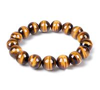 UBJSFASASND Pulsera de ojo de tigre para hombres y mujeres, libera el estrés y el miedo, pulsera de valor y confianza, pulsera de protección de piedras naturales (10 mm)