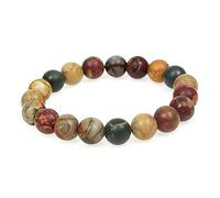 UBJSFASASND Pulsera elástica de cuentas Picasso rojas de 10 mm para hombre y mujer, pulsera de yoga con piedra natural