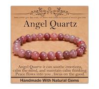 UBJSFASASND Pulsera elástica de piedras preciosas curativas naturales de 4 mm, para yoga, alivio del estrés, joyería de cristal para hombres y mujeres (4 mm, ónix negro), 6 mm, Piedra
