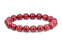 UBJSFASASND Pulsera elástica de piedras preciosas de 10 mm con cuentas redondas de cristal, unisex
