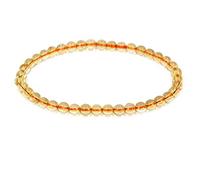 UBJSFASASND Pulsera elástica de piedras preciosas de 4 mm con cuentas redondas de jaspe de cristal, unisex