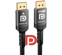 Ubluker 16K 8K Cable DisplayPort 2.1 3M 80Gbps, Certificado Cable DP a DP UHBR20 DSC1.2a 4K 240Hz 165Hz 144Hz 120Hz 16K 60Hz 8K 120Hz PC Monitor Ryzen 7900 FreeSync G-Sync