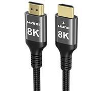 Ubluker 8K Cable HDMI 15M, Trenzado De Nailon Cable HDMI® de Alta Velocidad | 4K 120Hz 2K 165Hz 8K 60Hz 12bit eARC ARC Dolby Atmos HDR10+ HDCP2.3. Compatible con PC TV Soundbar Monitor Mac Xbox