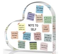 UBLURO Nota para la decoración Auto-Motivacional: decoración acrílica de corazón para Terapia de Regalo de Salud Mental, decoración para consejería Escolar, Oficina, Terapia de Escritorio, decoración