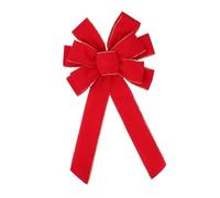 UBOHUZ 1 Pieza de Lazos Rojos for decoración navideña, Gran Lazo for la Copa del árbol, Corona Terciopelo con Borde Dorado Brillante, for Puerta Entrada para Acción De Gracias