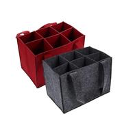 UBOHUZ 1 Set (2PCS) 6 Bottles Christmas with Handle Bag Organizer Handbag Wine Carrier For per Bottiglie