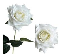 UBOHUZ 15 Pcs Real Touch Moisturized Artificial Roses Bunch Lifelike Soft Fake Flowers For Wedding Bouquet Home Decor para Bodas Novia(Color 4)