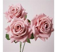 UBOHUZ 15PCS Real Touch Artificial Rose Flowers with Stem Large Turkish For Wedding Bouquet Table Centerpieces Home Decor para Bodas Novia(Color 2)
