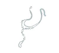 UBOHUZ 2 piezas de pulsera multicapa, anillo elegante, for el dedo, joyería nupcial for mujer, cadena for Para Regalos de Mujeres(White)